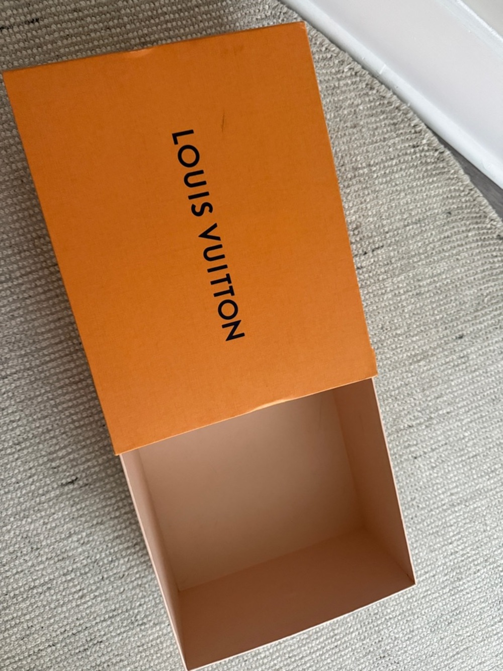 Louis Vuitton Orange Exterior with Beige Interior Box